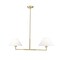 Z-Lite Leila Chandelier, 2-Light, 12 In.W x 42 In.L x 9.5 In.H, Luxe Gold/White Linen 744-42L-LG - alternate 6